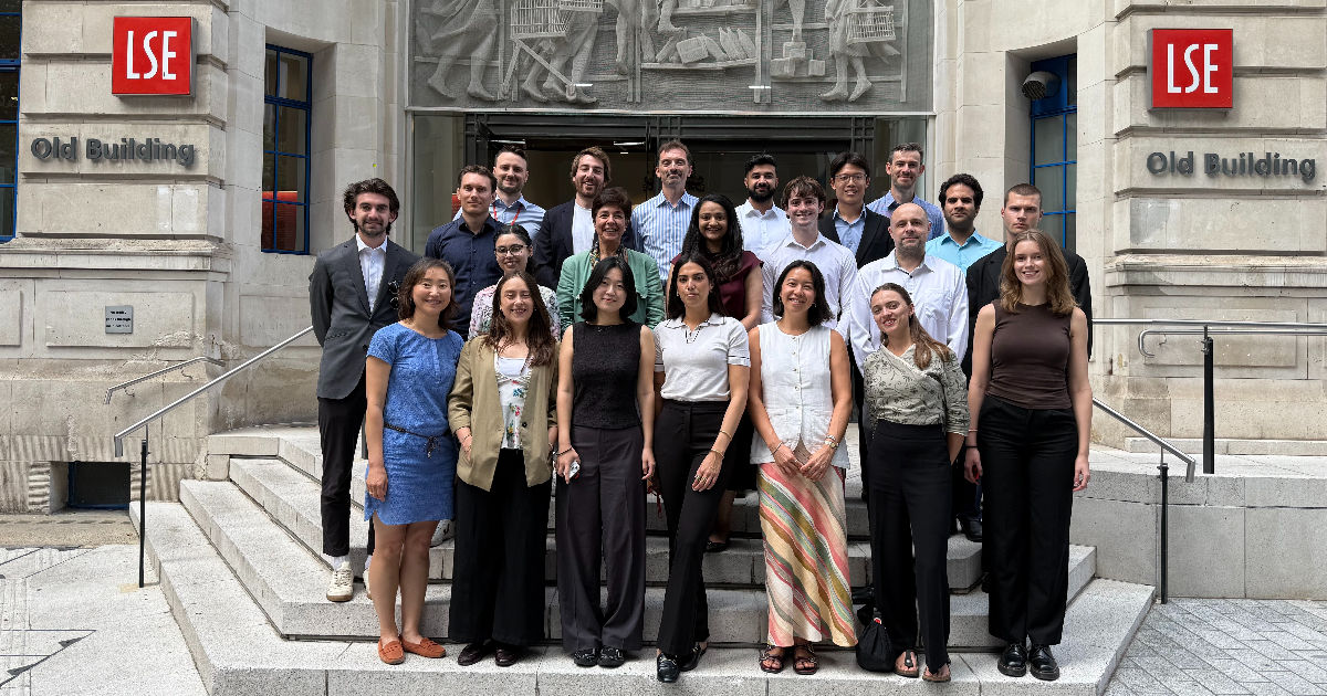 Team in front of LSE's Old Building